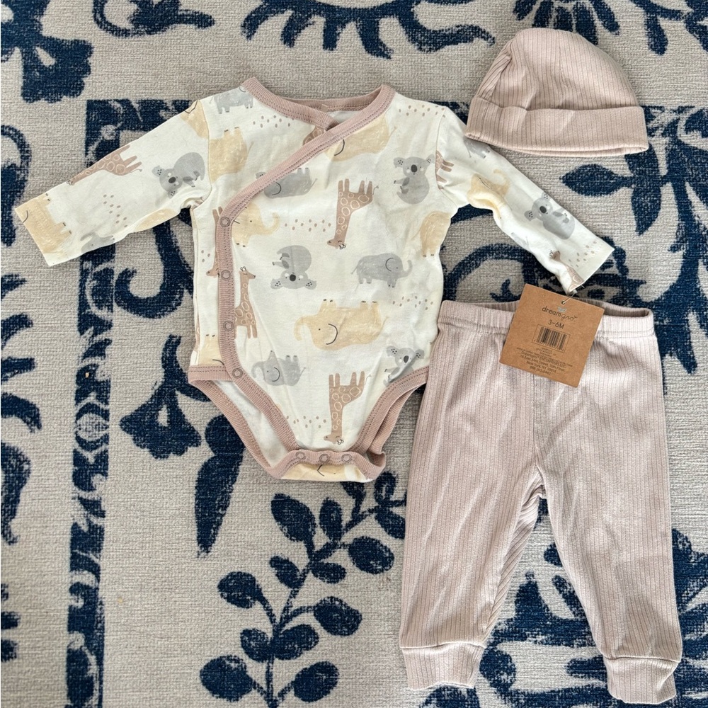 Ribbed Cotton Baby Pant Set